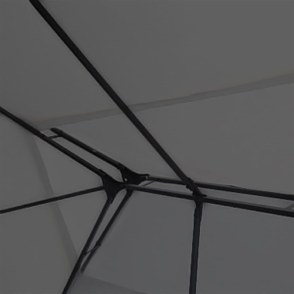 Κιόσκι με Φωτάκια LED Ανθρακί 3 x 4 μ.