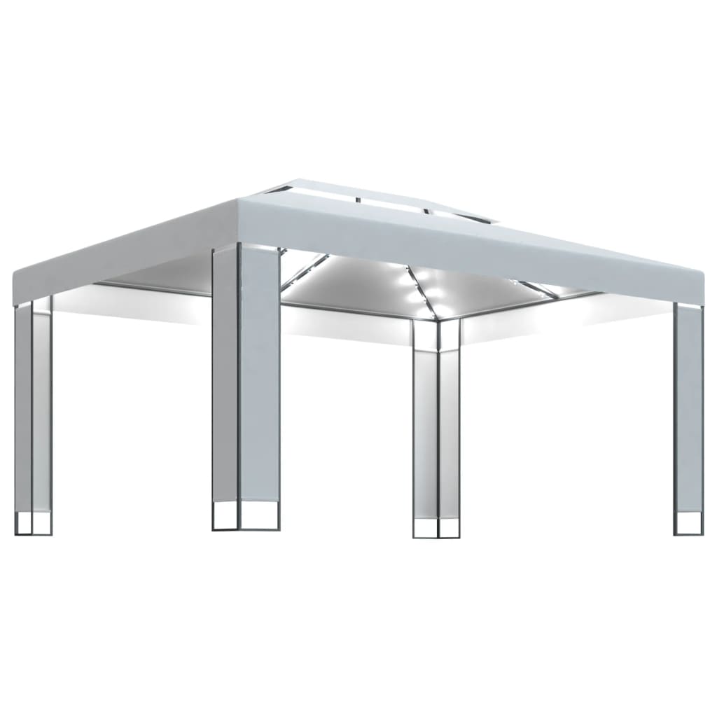 Κιόσκι με Φωτάκια LED Λευκό 3 x 4 μ. - Pakobazaar