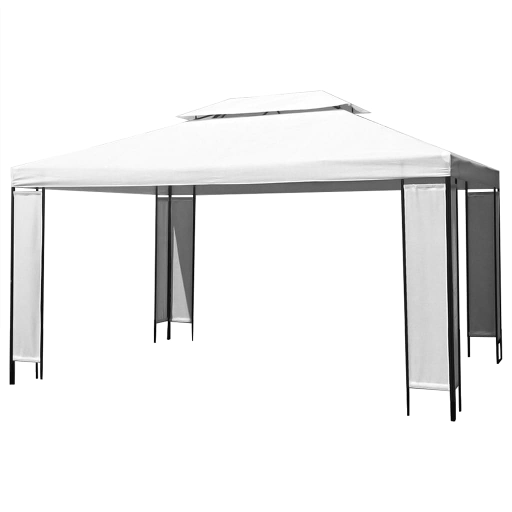 Κιόσκι με Φωτάκια LED Λευκό 3 x 4 μ. - Pakobazaar