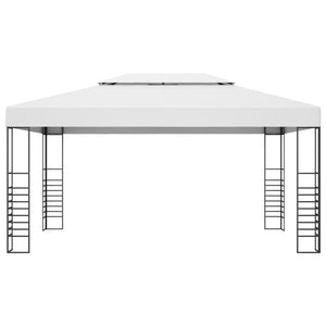 Κιόσκι με Φωτάκια LED Λευκό 4 x 3 x 2,7 μ. - PAKOBAZAAR