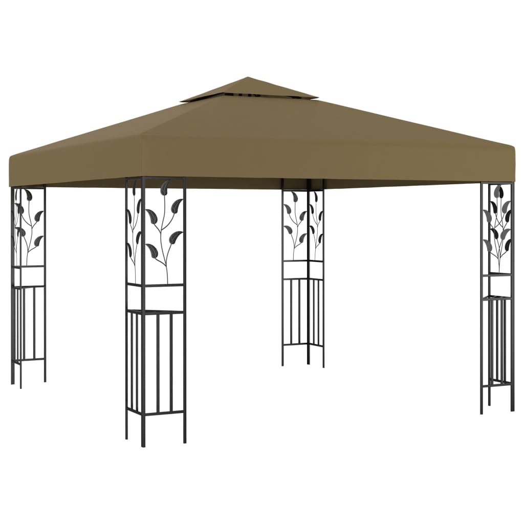 Κιόσκι με Φωτάκια LED Taupe 3 x 3 μ. - PAKOBAZAAR