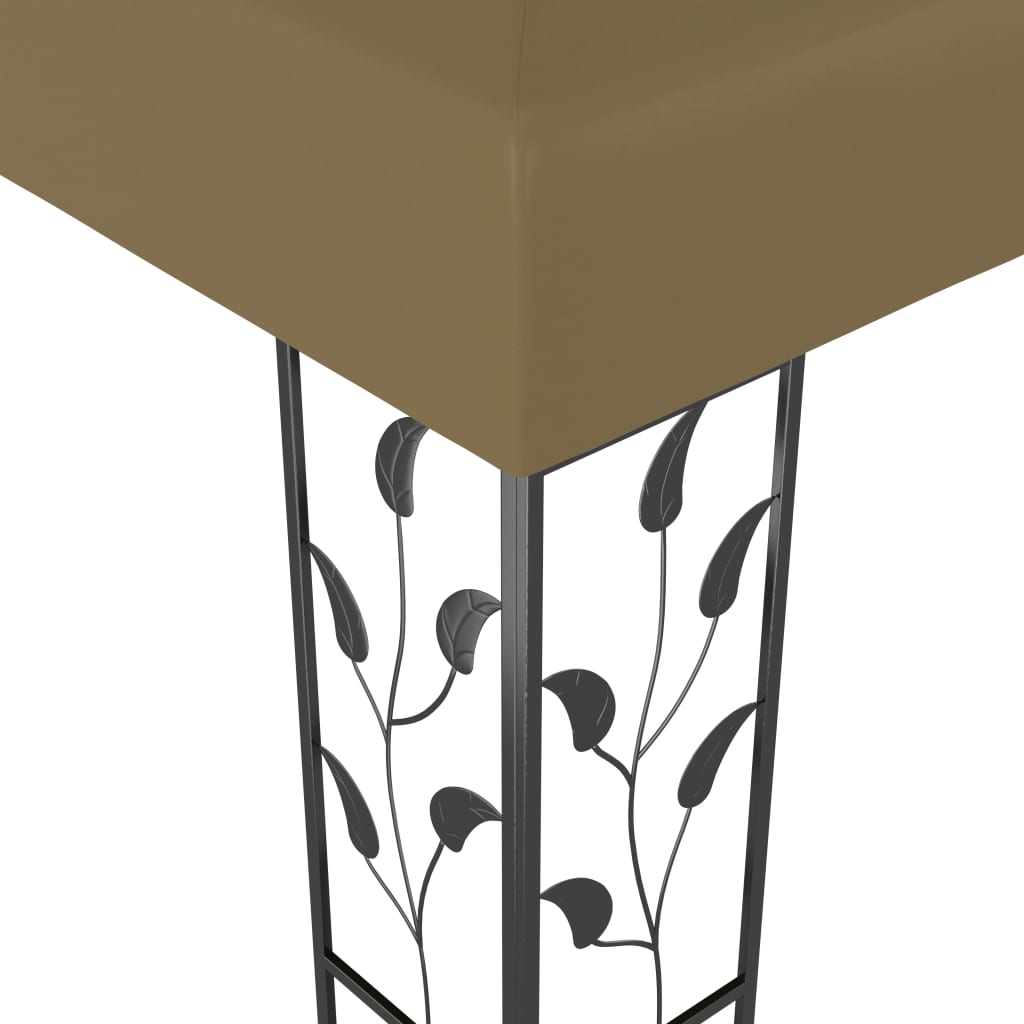 Κιόσκι με Φωτάκια LED Taupe 3 x 3 μ. - PAKOBAZAAR