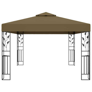 Κιόσκι με Διπλή Οροφή και Φωτάκια LED Taupe 3 x 4 μ. - PAKOBAZAAR