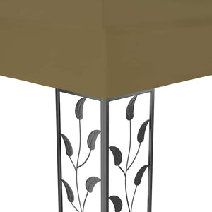 Κιόσκι με Διπλή Οροφή και Φωτάκια LED Taupe 3 x 4 μ. - PAKOBAZAAR
