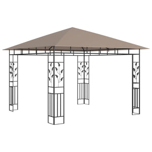 Κιόσκι με Σήτα και Φωτάκια LED Taupe 3 x 3 x 2,73 μ. - PAKOBAZAAR