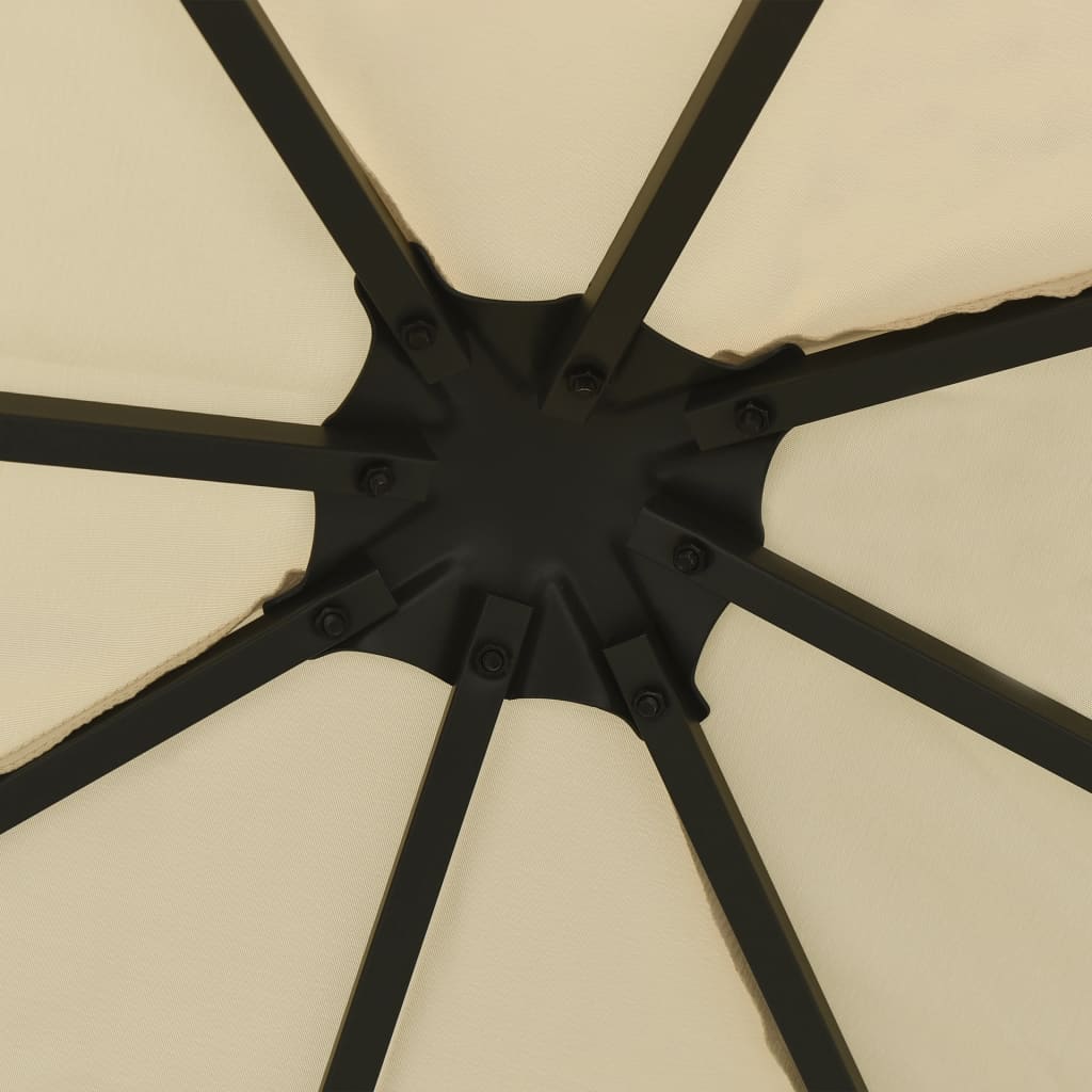 Κιόσκι με Φωτάκια LED Κρεμ 3 x 3 μ. - PAKOBAZAAR