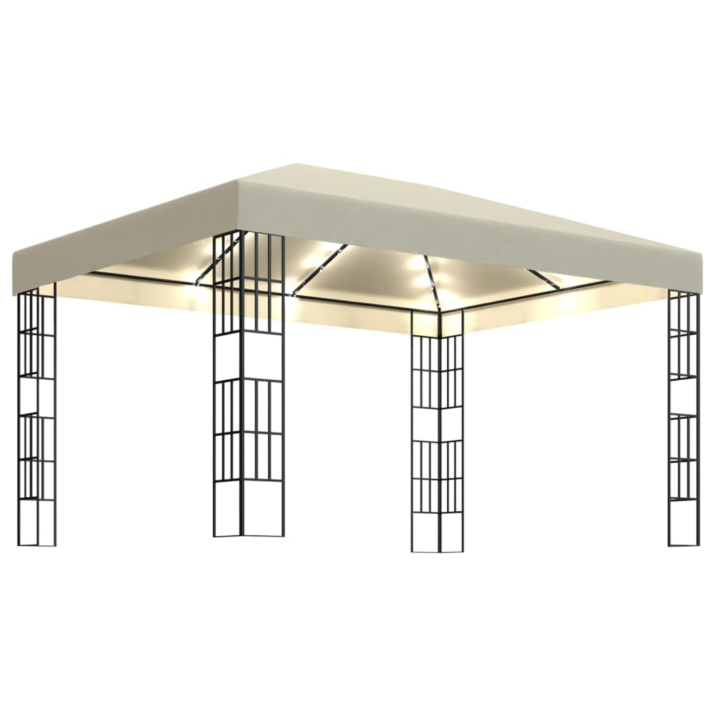 Κιόσκι με Φωτάκια LED Κρεμ 3 x 4 μ. - Pakobazaar