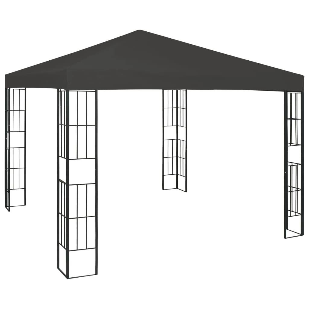 Κιόσκι με Φωτάκια LED Ανθρακί 3 x 3 μ. - Pakobazaar
