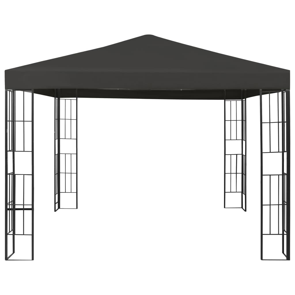 Κιόσκι με Φωτάκια LED Ανθρακί 3 x 3 μ. - Pakobazaar