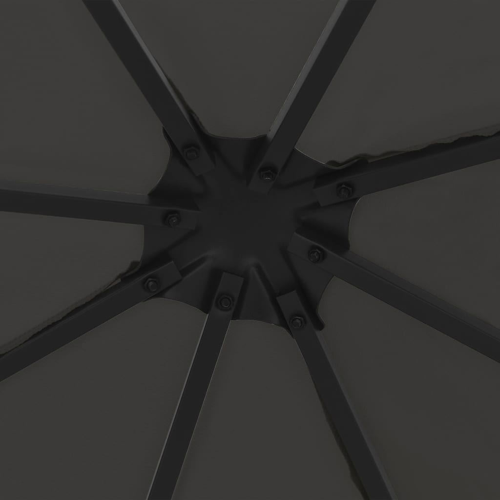Κιόσκι με Φωτάκια LED Ανθρακί 3 x 3 μ. - Pakobazaar