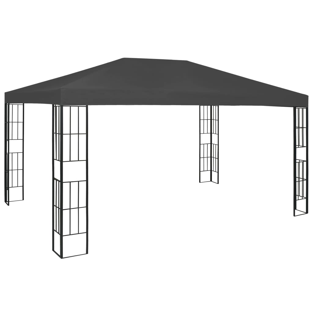 Κιόσκι με Φωτάκια LED Ανθρακί 3 x 4 μ. - Pakobazaar