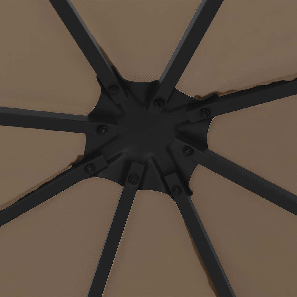 Κιόσκι με Φωτάκια LED Taupe 3 x 3 μ. - Pakobazaar