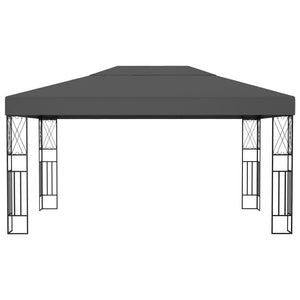 Κιόσκι με Φωτάκια LED Ανθρακί 3 x 4 μ. Υφασμάτινο - Pakobazaar