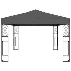 Κιόσκι με Φωτάκια LED Ανθρακί 3 x 4 μ. Υφασμάτινο - Pakobazaar