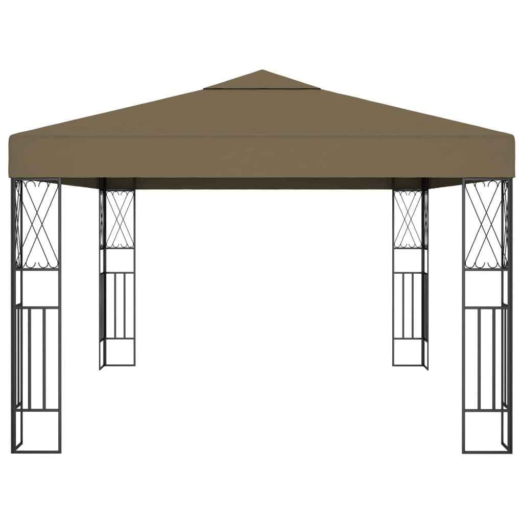 Κιόσκι με Φωτάκια Taupe LED 3 x 4 μ. Υφασμάτινο - Pakobazaar
