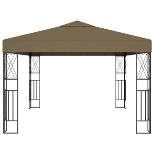 Κιόσκι με Φωτάκια Taupe LED 3 x 4 μ. Υφασμάτινο - Pakobazaar