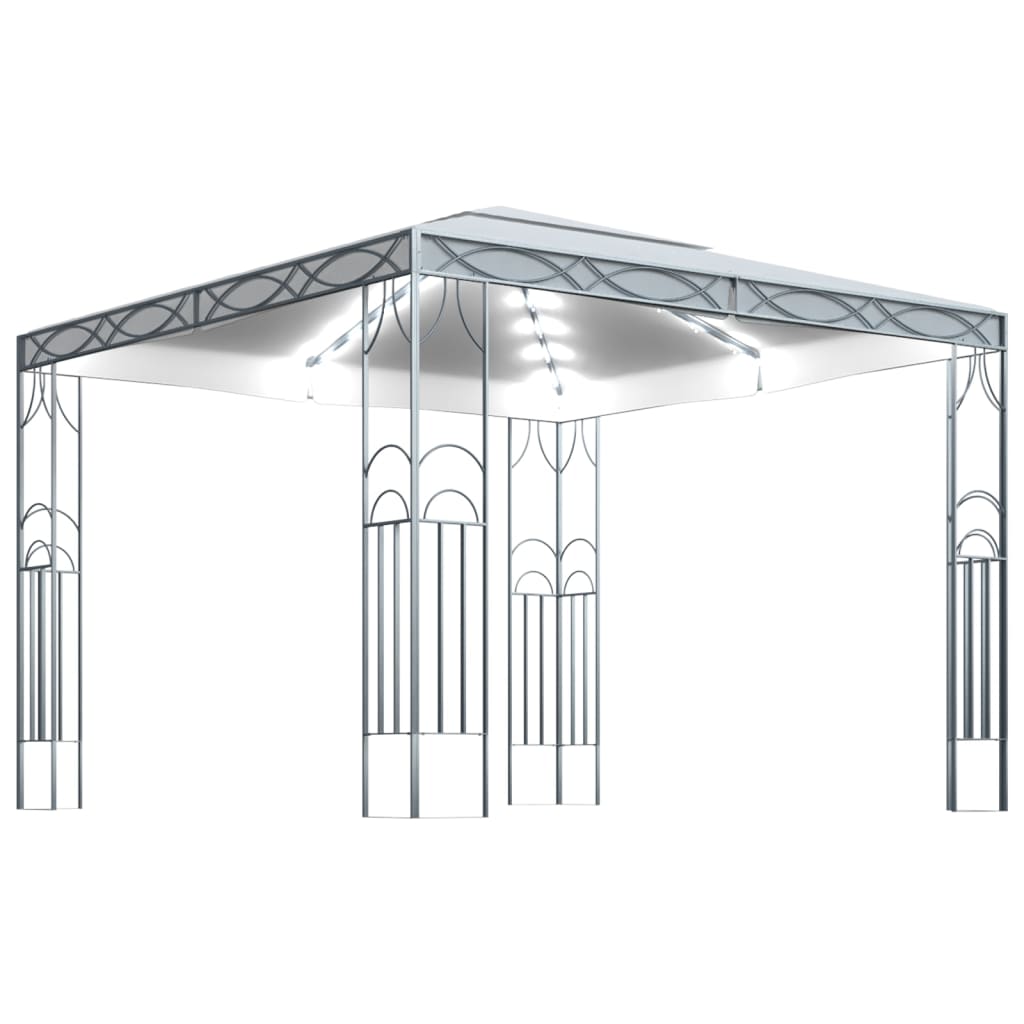 Κιόσκι με Φωτάκια LED Κρεμ 300 x 300 εκ. - PAKOBAZAAR
