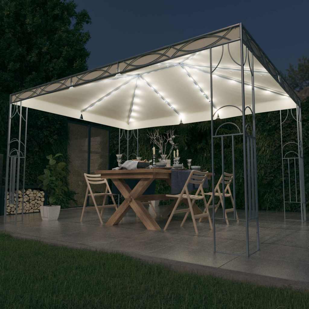 Κιόσκι με Φωτάκια LED Κρεμ 400 x 300 εκ.