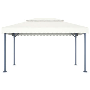 Κιόσκι με Φωτάκια LED Κρεμ 400 x 300 εκ. Αλουμινίου - PAKOBAZAAR