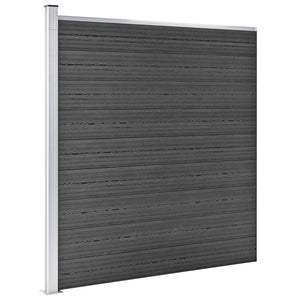 Σετ Πάνελ Περίφραξης Μαύρο 526 x 186 εκ. από WPC - PAKOBAZAAR