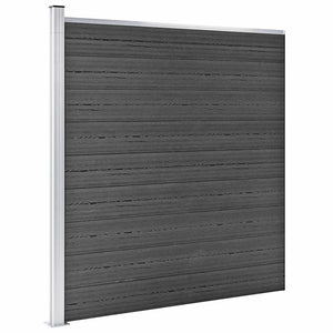Σετ Πάνελ Περίφραξης Μαύρο 1564 x 186 εκ. από WPC - PAKOBAZAAR