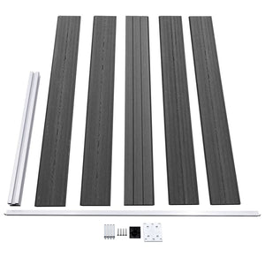 Σετ Πάνελ Περίφραξης Μαύρο 526 x 105 εκ. από WPC - PAKOBAZAAR