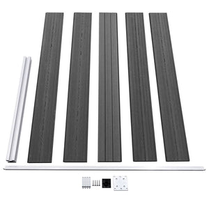 Σετ Πάνελ Περίφραξης Μαύρο 872 x 105 εκ. από WPC - PAKOBAZAAR