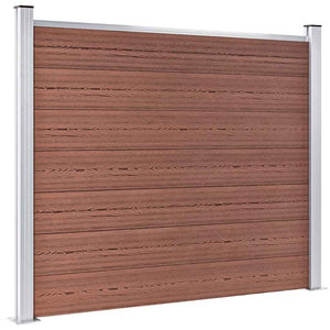 Σετ Πάνελ Περίφραξης Καφέ 353 x 146 εκ. από WPC - PAKOBAZAAR