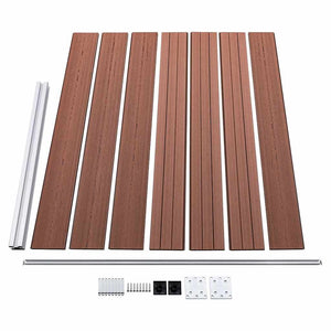 Σετ Πάνελ Περίφραξης Καφέ 353 x 146 εκ. από WPC - PAKOBAZAAR
