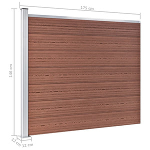 Σετ Πάνελ Περίφραξης Καφέ 526 x 146 εκ. από WPC - PAKOBAZAAR