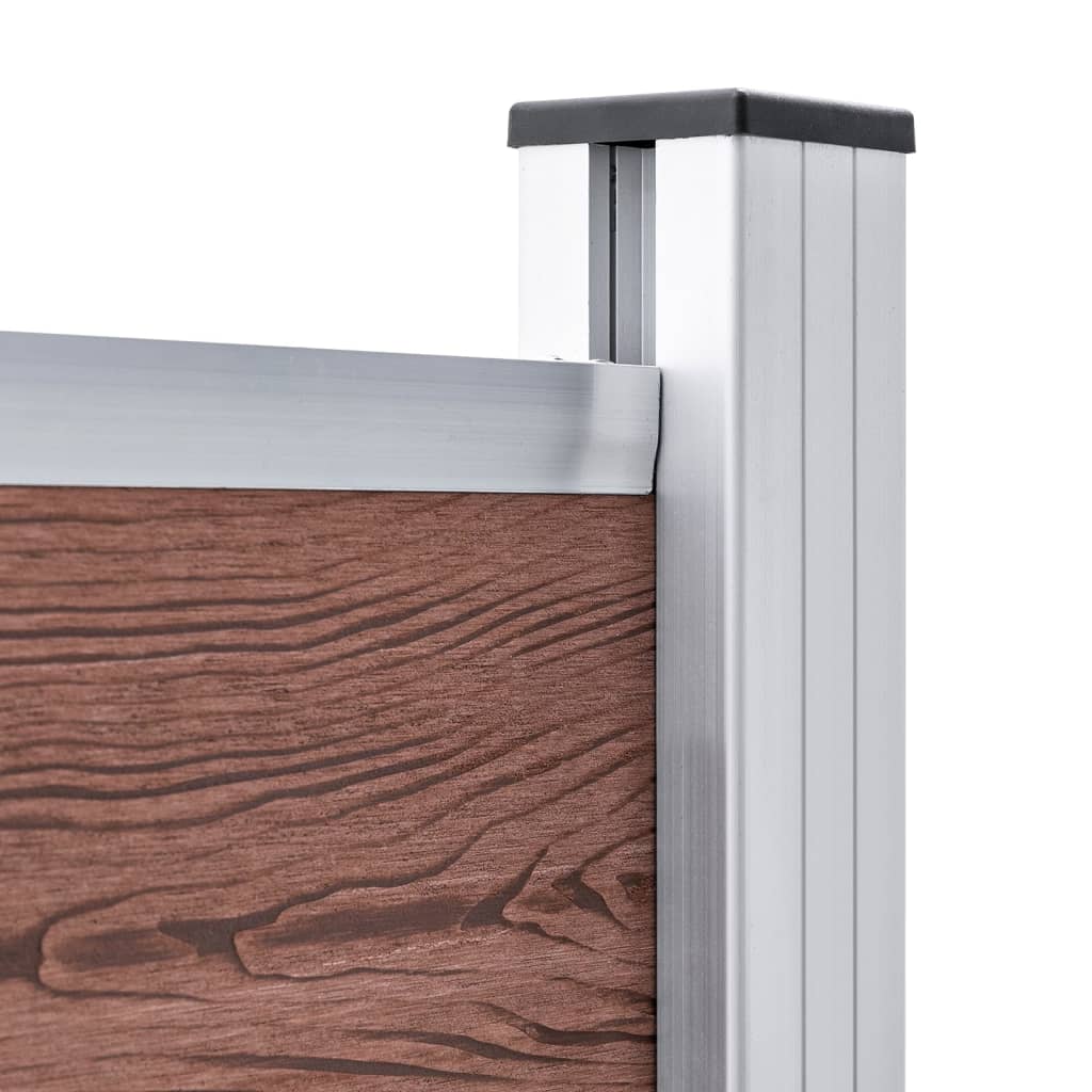 Σετ Πάνελ Περίφραξης Καφέ 526 x 146 εκ. από WPC - PAKOBAZAAR