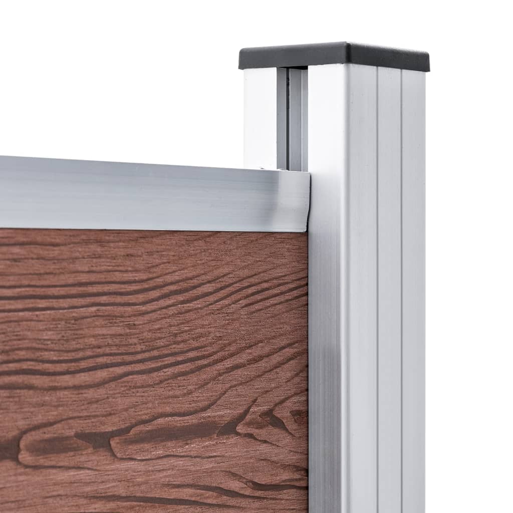 Σετ Πάνελ Περίφραξης Καφέ 699 x 146 εκ. από WPC - PAKOBAZAAR