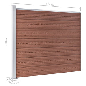 Σετ Πάνελ Περίφραξης Καφέ 872 x 146 εκ. από WPC - PAKOBAZAAR