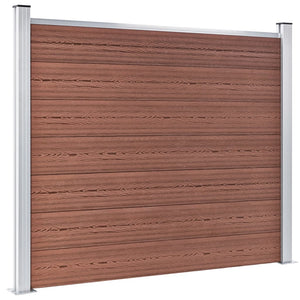Σετ Πάνελ Περίφραξης Καφέ 872 x 146 εκ. από WPC - PAKOBAZAAR