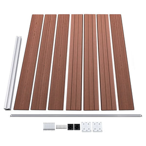 Σετ Πάνελ Περίφραξης Καφέ 872 x 146 εκ. από WPC - PAKOBAZAAR