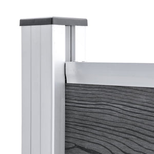Σετ Πάνελ Περίφραξης Γκρι 353 x 146 εκ. από WPC - PAKOBAZAAR