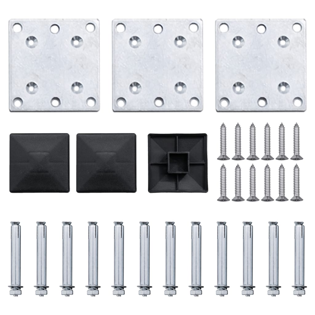 Σετ Πάνελ Περίφραξης Γκρι 353 x 146 εκ. από WPC - PAKOBAZAAR