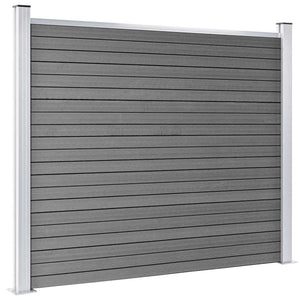Σετ Πάνελ Περίφραξης Γκρι 526 x 146 εκ. από WPC - PAKOBAZAAR