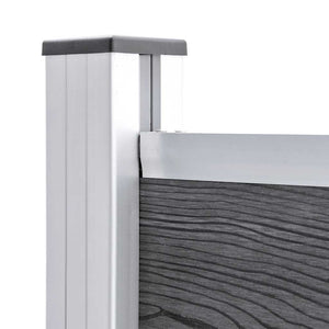 Σετ Πάνελ Περίφραξης Γκρι 526 x 146 εκ. από WPC - PAKOBAZAAR