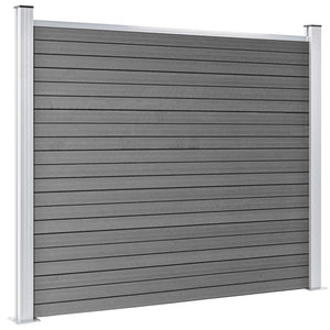 Σετ Πάνελ Περίφραξης Γκρι 699 x 146 εκ. από WPC - PAKOBAZAAR
