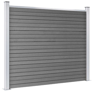 Σετ Πάνελ Περίφραξης Γκρι 872 x 146 εκ. από WPC - PAKOBAZAAR