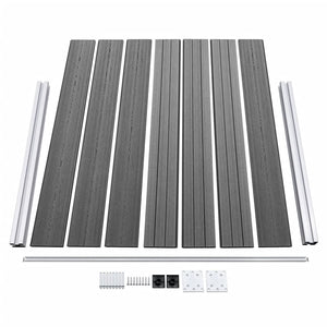 Σετ Πάνελ Περίφραξης Γκρι 872 x 146 εκ. από WPC - PAKOBAZAAR