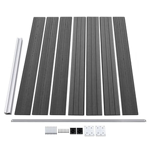 Σετ Πάνελ Περίφραξης Μαύρο 353 x 146 εκ. από WPC - Pakobazaar