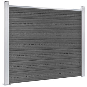 Σετ Πάνελ Περίφραξης Μαύρο 872 x 146 εκ. από WPC - Pakobazaar