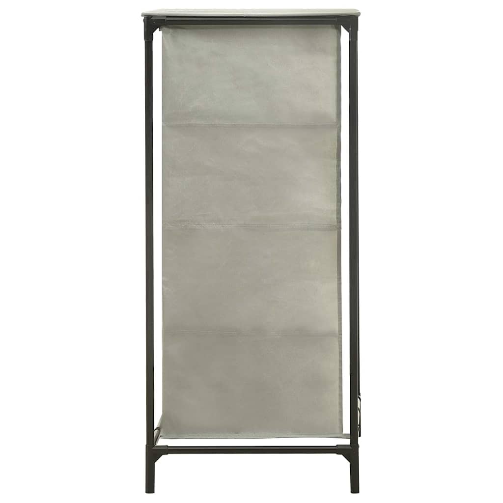 Παπουτσοθήκη Γκρι 55 x 36 x 76 εκ. Non-Woven Ύφασμα & Ατσάλι