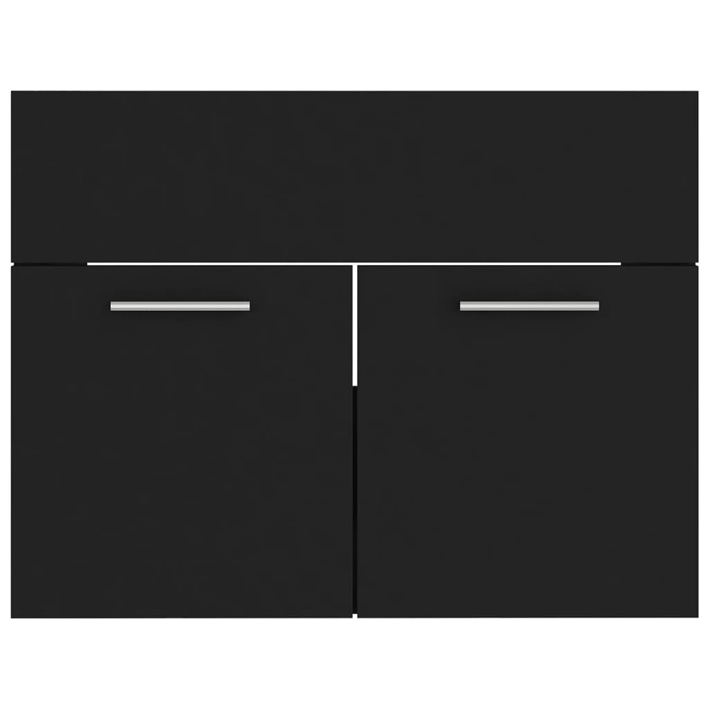 Ντουλάπι Μπάνιου με Νιπτήρα Μαύρο από Μοριοσανίδα - PAKOBAZAAR