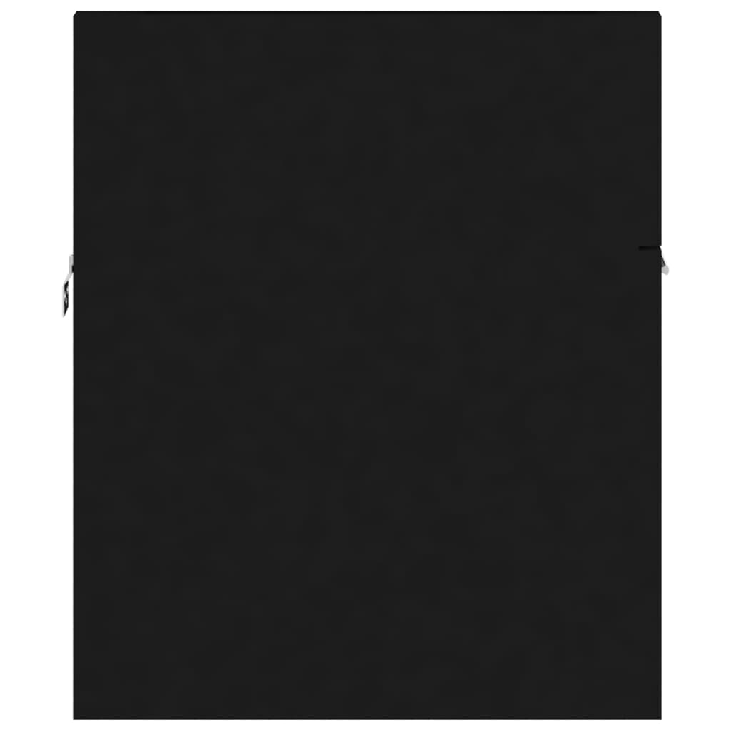 Ντουλάπι Μπάνιου με Νιπτήρα Μαύρο από Επεξ. Ξύλο - PAKOBAZAAR