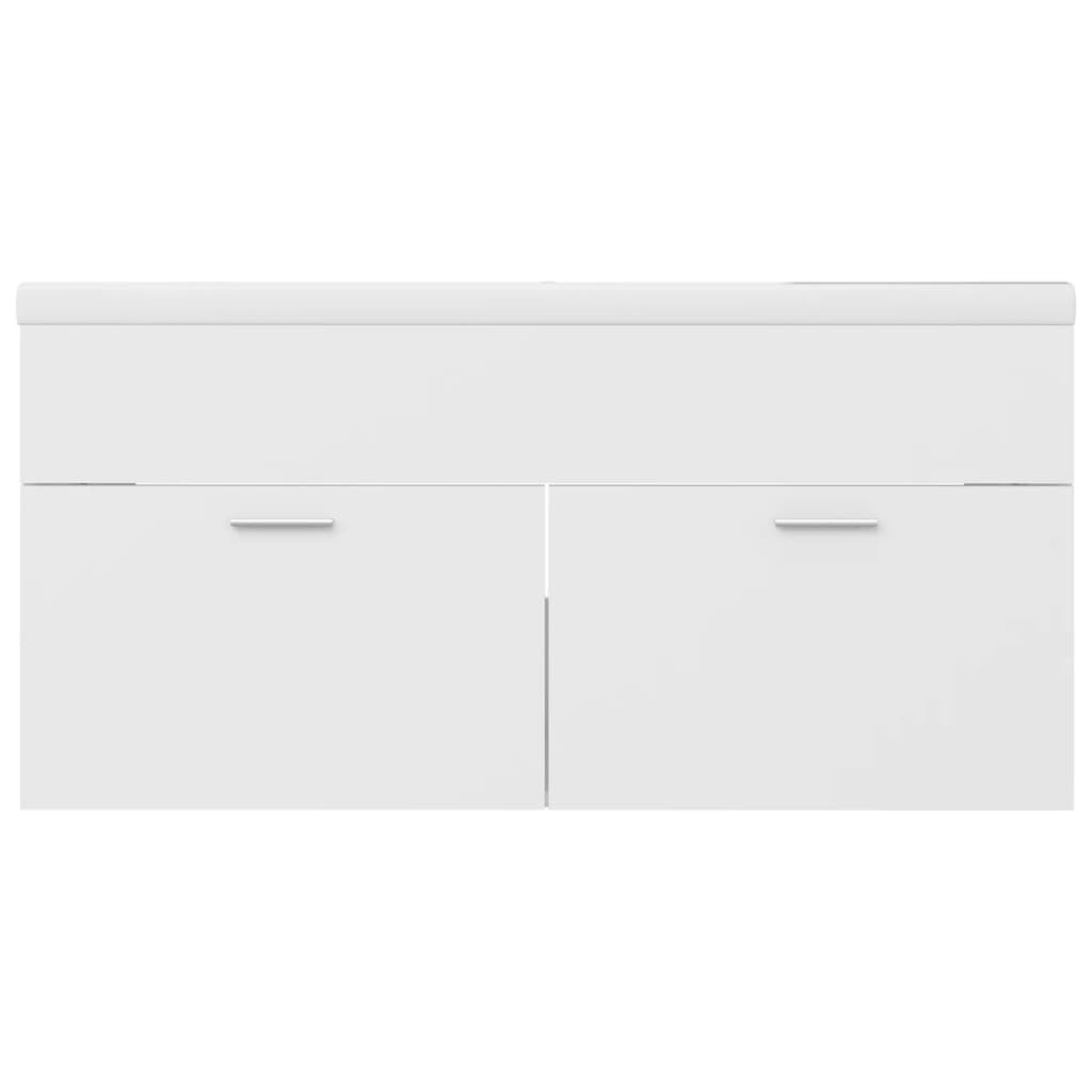 Ντουλάπι Μπάνιου με Νιπτήρα Λευκό από Μοριοσανίδα - PAKOBAZAAR