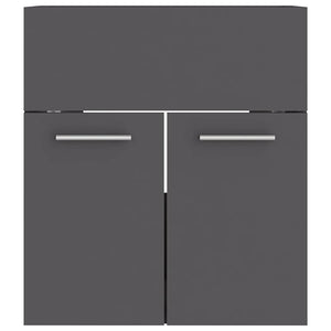 Σετ Επίπλων Μπάνιου Γκρι από Μοριοσανίδα - Pakobazaar