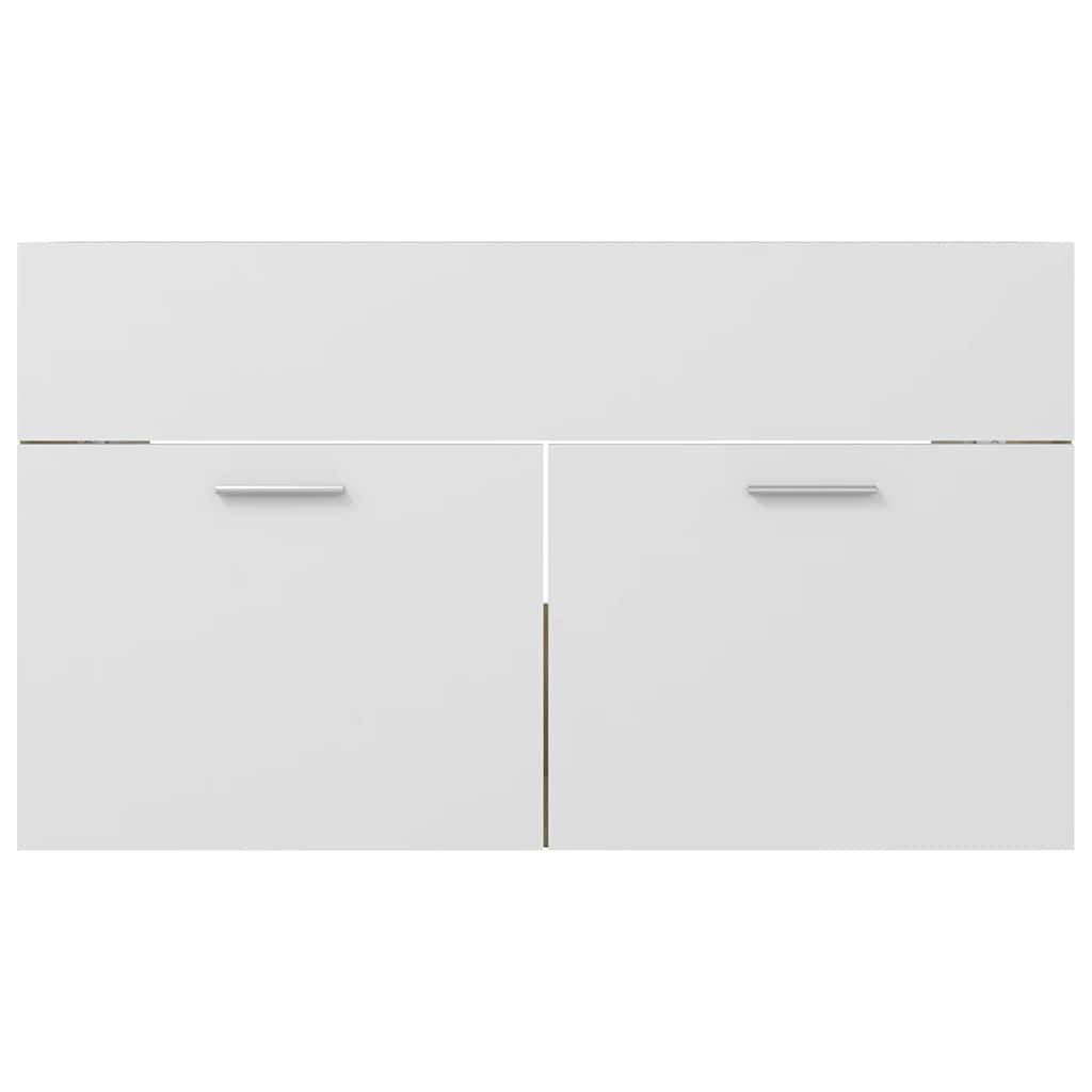 Σετ Επίπλων Μπάνιου Λευκό και Sonoma Δρυς από Μοριοσανίδα - PAKOBAZAAR